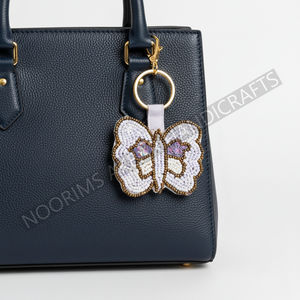 Porte-clés rond avec logo perlé, adapté aux importateurs de produits promotionnels à la recherche de designs artisanaux colorés - Product Image 5