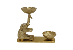 Soporte de elefante Chapado en plata pura hecho a mano, cuenco martillado de cobre, pieza de exhibición decorativa para regalos de frutas secas, CUENCO DE ELEFANTE DE METAL - Product Image 6