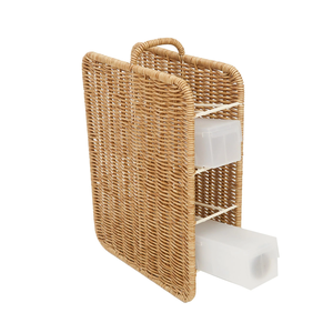 Caja de ratán con asa, dividida en capas, caja de almacenamiento tejida a mano, ecológica, natural, para el hogar y decoración del hogar, de Vietnam - Product Image 2