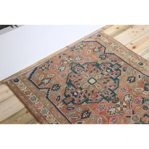 Alfombra Vintage de 3.3x8.6 pies, Alfombra Turca, Alfombra Floral Marrón y Rosa - Product Image 5