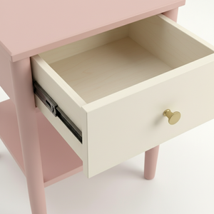 Mesa de centro moderna en color rosa empolvado y pastel leche con madera de caucho duradera y MDF para comedor, restaurante y decoración del hogar. - Product Image 5