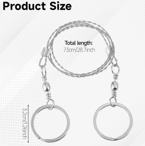 <span class=keywords><strong>Sierra</strong></span> de alambre de supervivencia de emergencia con cadena de cuerda de acero inoxidable, herramienta de corte de diamante portátil para corte rápido de árboles y ramas - Product Image 6