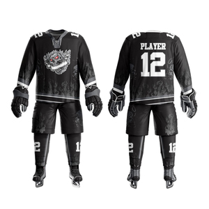 Uniformes de Hockey sobre Hielo de Alta Calidad, 100% Poliéster, Transpirables, de Secado Rápido, Unisex, Colores Personalizados Impresos - Product Image 2