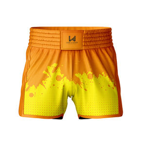 Shorts de Muay Thai W4G légers et durables de haute qualité Logo avant personnalisé respirant unisexe Polyester/coton en stock Shorts - Product Image 1