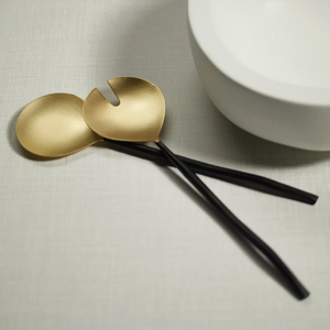 Cuillère à salade unique faite à la main en laiton avec poignée unique pour la cuisine domestique et les restaurants, les hôtels et les designers. - Product Image 5