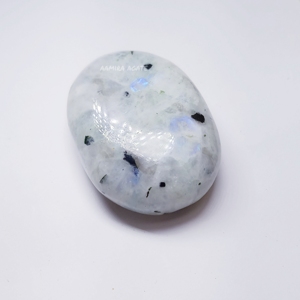Piedra lunar de arcoíris blanco Natural indio, piedra de Palma, piedra de ágata semipreciosa de cristal para meditación curativa Reiki - Product Image 4