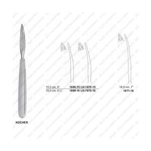 Conductor de ligadura Kocher no estéril de acero inoxidable de alta calidad Fig No 1 20 cm Fabricante de instrumentos quirúrgicos - Product Image 1