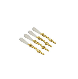 Ensemble de couteaux à beurre en laiton de haute qualité, accessoire de mariage de cuisine avec ananas or brillant poignée polie en acier inoxydable à vendre - Product Image 2