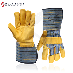 Guantes de trabajo de cuero de grano de vaca Guantes de mano de seguridad PPE con forro múltiple para trabajos industriales y de construcción - Product Image 6