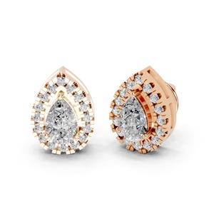 Pendiente clásico de diamantes brillantes para mujer, para mujer, en oro amarillo platino o oro blanco y oro rosa, de la marca de la moda, de la marca, de la marca - Product Image 2