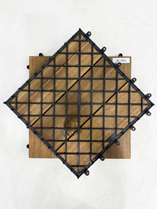 Azulejos de cubierta de teca de Acacia entrelazados de alta calidad con broches extraíbles Base de PVC Diseño contemporáneo Suelo de madera para exteriores directo - Product Image 3