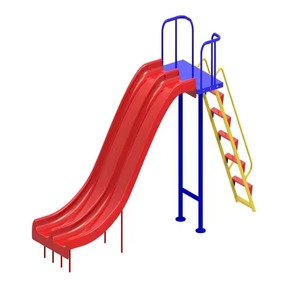 Çevre dostu açık eğlence ekipmanları çocuklar iç<span class=keywords><strong>in</strong></span> çift slayt bahçe oyun malzemeleri - Product Image 1