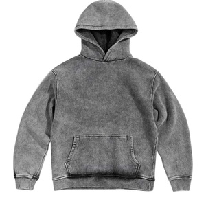Sudadera con Capucha Personalizada con Lavado Ácido, Oversize, de Algodón Grueso, Estilo Vintage, Unisex, Moda Urbana - Product Image 1