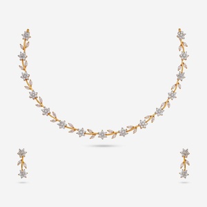Vintage Zircon Necklace 185344 Fine Alloy and Imitation <b>Pearl</b> Jewelry <b>Set</b> for Wedding Engagement Anniversary Party - Product Image 1