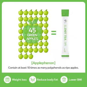 Lingtea dot ชาเขียวรสแอปเปิ้ลชาพร้อมสารสกัดจากแอปเปิ้ลแพ็ค X14 10กรัมอายุการเก็บรักษา2ปีผลิตในเกาหลี - Product Image 4