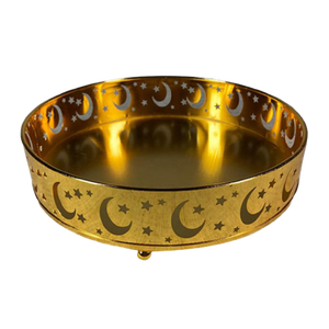 Handmade High Quality Metal Gold Color <b>Chocolates</b> Dates Tray Set of Three Different Sizes <b>Ramadan</b> Islamic Accessories - Product Image 3