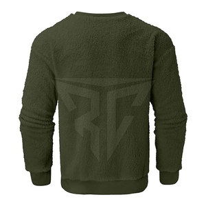 Sudadera Sherpa de algodón 100% de alta calidad para hombre, moda de invierno superior con patrón sólido, servicio OEM - Product Image 4