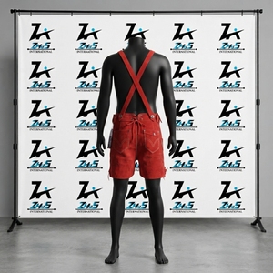 Manufacture Design Custom Men's <b>Red</b> Embroidered Lederhosen Shorts With High Waist And Button Fly Casual Style Lederhosen - Product Image 2