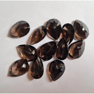 Cuarzo Ahumado Natural, Corte Pera de 16x12 mm, Piedra Preciosa Suelta de la Mejor Calidad para la Fabricación de Joyas - Product Image 1