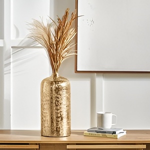 Vase de table moderne contemporain en métal pièce décorative élégante et polyvalente pour le bureau à domicile Design de qualité fine pour le sol mural - Product Image 4
