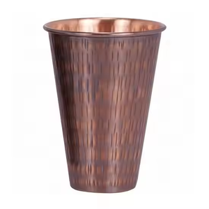 Verre à vin classique en cuivre pur, écologique, jetable, fait à la main, logo personnalisé, article décoratif pour les fêtes - Product Image 3