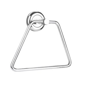 Anneau de serviette en acier inoxydable Porte-serviettes Porte-serviettes Porte-serviettes Porte-serviettes pour lavabo Accessoires de salle de bain et de cuisine Chrome - Product Image 1