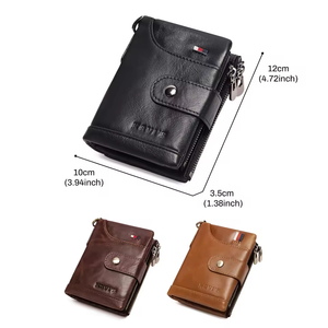 Cartera Corta de Cuero Genuino para Hombre, Cuero Real, Anti-RFID, Bloqueo, Cuero Puro 2026 - Product Image 6