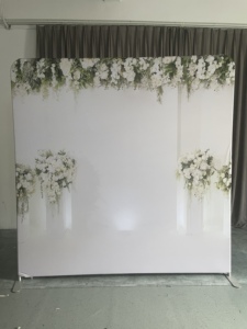 Pantalla de exposición personalizada de 8x8 pies, soporte de fondo para cabina de fotos, funda de almohada, cubierta de tela de tensión - Product Image 3
