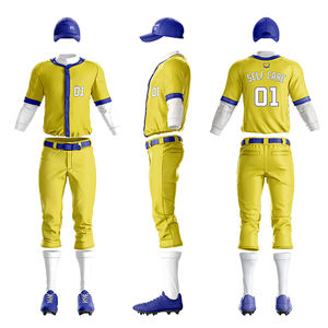 Conjunto de Camiseta de Béisbol para Hombre Adulto, Diseño Nuevo, Uniforme Deportivo Personalizado del Fabricante, con Botones, Transpirable, Venta al Por Mayor - Product Image 1