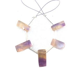 Natural Ametrine Gemstone Untreated Rectangle <b>Shape</b> Rough Top Quality Jewelry Making Multi <b>Colour</b> Stone Collection - Product Image 1