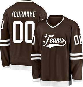 Maillots de hockey sur glace d'équipe personnalisés brodés de qualité supérieure maillot de sublimation bon marché personnalisé - Product Image 3