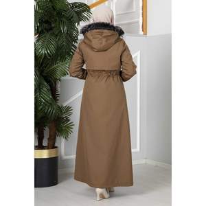 Manteau Hijab à Capuche Eflin Marron - Product Image 1