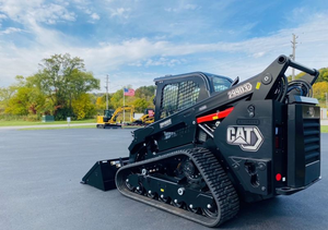 Chargeuse compacte sur chenilles Caterpillar 299D3, chargeuse à direction déportée de 4 tonnes avec moteur, boîte de vitesses et benne, couleur jaune et noir - Product Image 3