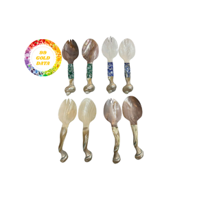 Elegant Natural Shell <b>Spoon</b> Handmade Cutlery for Spices Salt Sugar or Ocean Theme Gift - Product Image 1