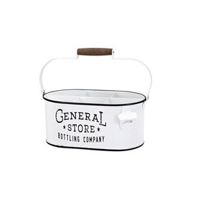 Organisateur de cuisine vintage rustique en acier inoxydable écologique, compatible lave-vaisselle, en forme ovale, avec poignée - Product Image 3