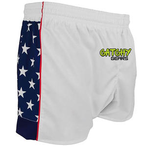 Pantalones cortos deportivos de fútbol de rugby para mujer con sublimación ligera y bolsillos con cremallera, pantalones cortos de fútbol de cuatro tonos - Product Image 2