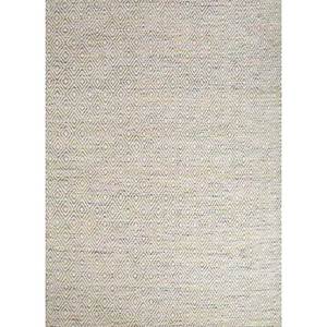 พรมลายเรขาคณิตสีเบจและสีน้ำตาล ทอแบบแบน ทำจากขนสัตว์และวิสโคส สำหรับบ้าน รุ่น Adwv-13047 - Product Image 1