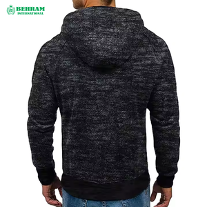 Sweat à capuche zippé classique rouge uni personnalisé unisexe, le meilleur streetwear, fermeture éclair intégrale, 100% coton molletonné French Terry, haute qualité - Product Image 3