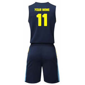 Conjunto de ropa de baloncesto personalizada Jersey sin mangas cuello redondo impresión personalizada tela de poliéster ropa deportiva para jóvenes - Product Image 6