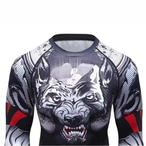 Rashguard MMA personnalisé à manches longues Surf BJJ Anti-UV Séchage rapide Respirant Spandex/Polyester Sublimation Vente en gros - Product Image 6