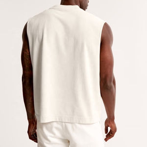 Hombres Boxy Tank Top Algodón Poliéster Material Moda Transpirable Venta al por mayor Diseño personalizado Durable Hombres Boxy Tank Top - Product Image 4