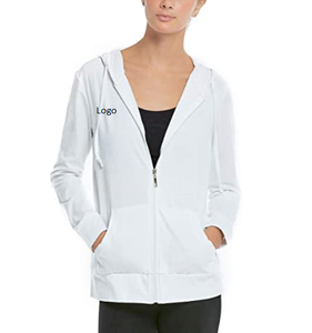 Veste à capuche pour femmes, sweat-shirt en coton léger à fermeture éclair, bon marché et confortable, printemps, meilleures ventes - Product Image 1