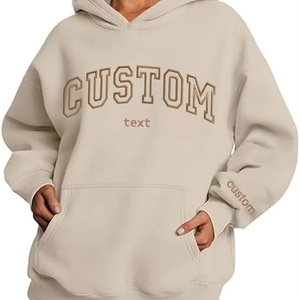 Sweat à capuche brodé personnalisé unisexe Concevez votre propre sweat à capuche avec texte ajouté personnalisé pour femmes et hommes - Product Image 2