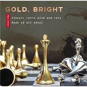 Thiết kế mới nhất từ tính và có thể gập lại bàn cờ với kim loại thanh lịch Miếng Vàng và Bạc đánh bóng miếng trong nhà/ngoài trời trò chơi - Product Image 4