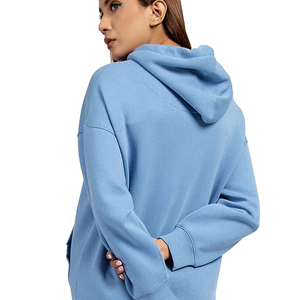 100% nuevas sudaderas con capucha de algodón para mujer, jersey con hombros caídos y secado rápido y transpirable, estilo informal de estilo urbano para invierno - Product Image 4