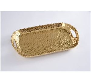 Admirable diseño decoración del hogar bandeja de artículos de mesa bandeja de servicio de metal de Calidad exclusiva para hotel restaurante bandeja de mesa de café - Product Image 1