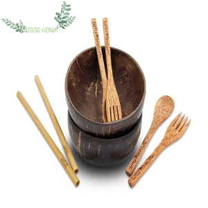 Pequeño cuenco de cáscara de coco natural al por mayor 100%, cuenco de cereal de coco ecológico, cuencos de madera de vela, coco con logotipo personalizado - Product Image 2