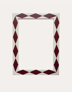 Cadre photo en bois beige blanc fait à la main, rectangulaire, moderne, décoratif, artistique, peint, support de table pour l'affichage de photos - Product Image 2