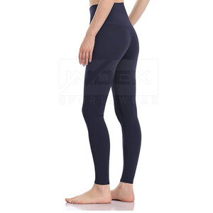 Leggings de Yoga de fitness de patrón sólido para mujer con logotipo personalizado Cierre de cintura elástica Precio razonable Servicio OEM disponible - Product Image 2