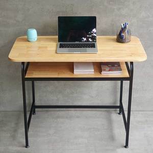 BD68099 100x50cm Rubber Wood Computer Table Modern and Simple Office <b>Desk</b> with <b>Foldable</b> Bookshelf Durable Assembled for Hotels - Product Image 5